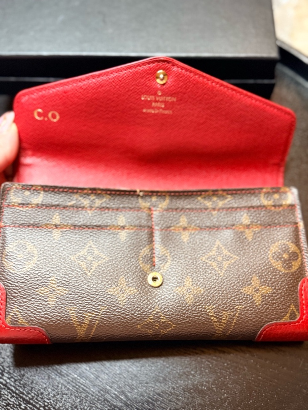 Monogram Sarah Retiro Wallet Cherry - Picture 6 of 11